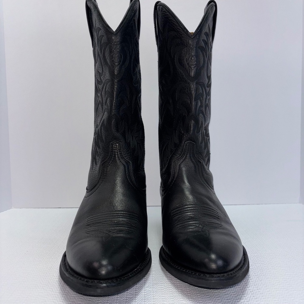 ARIAT Heritage Black Leather Western Cowboy‎ Boots US 9EE Wide Equestrian - Picture 2 of 7